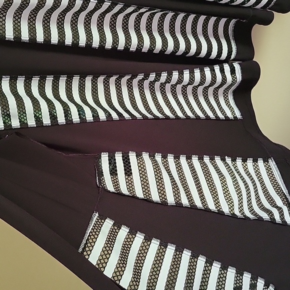 Fashque Studio Colorful Striped Mesh Cardigan Jacket - Picture 4 of 7